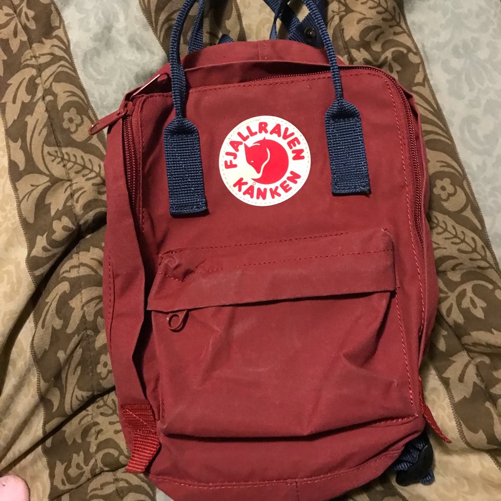 Kanken Fjallraven Mini backpack Oxblood red/blue